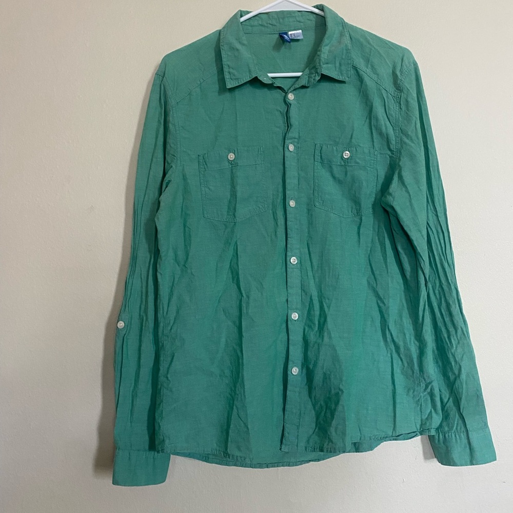 Divided Mint Green Women’s Button Up Size M
